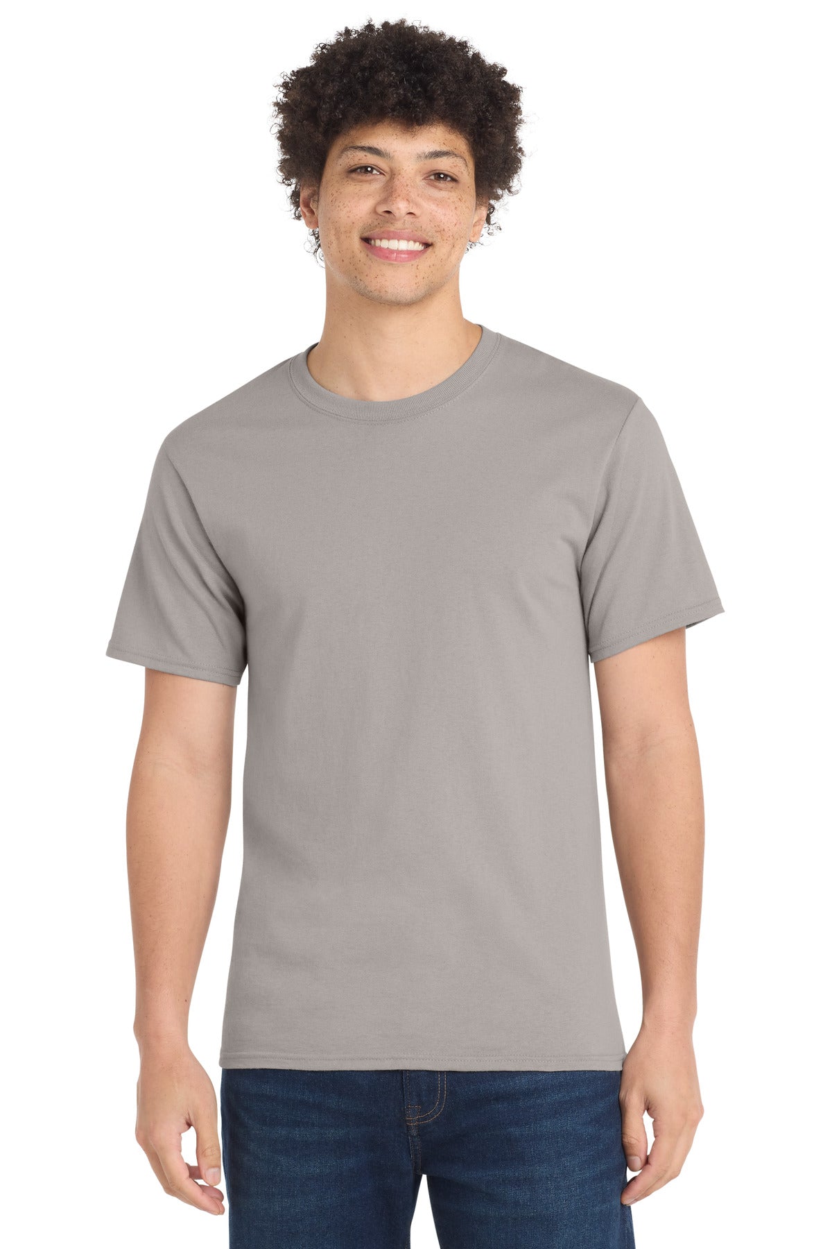 Port & Co Essential Tee. PC61 in Medium Grey