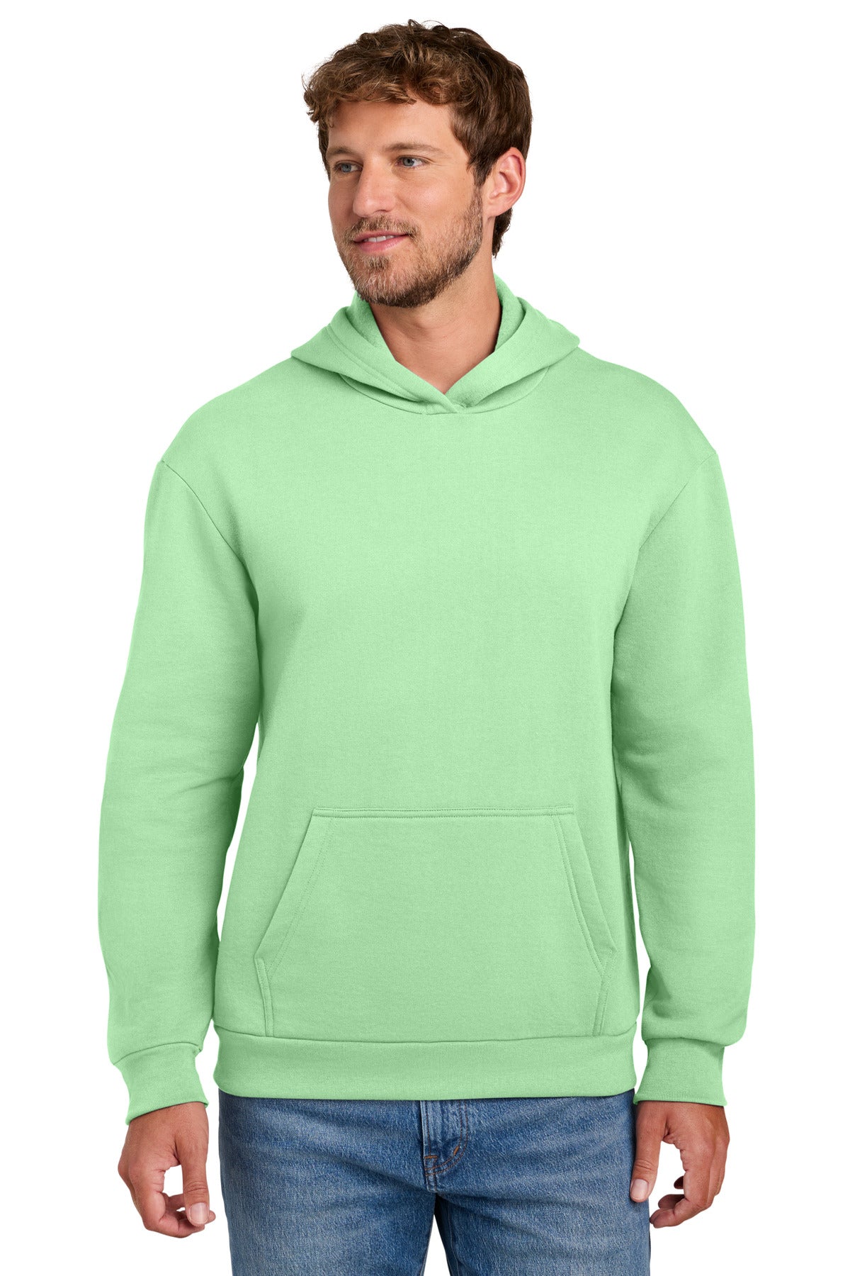 Port & Co Easy Fleece Pullover Hooded Sweatshirt PC68H in Spearmint