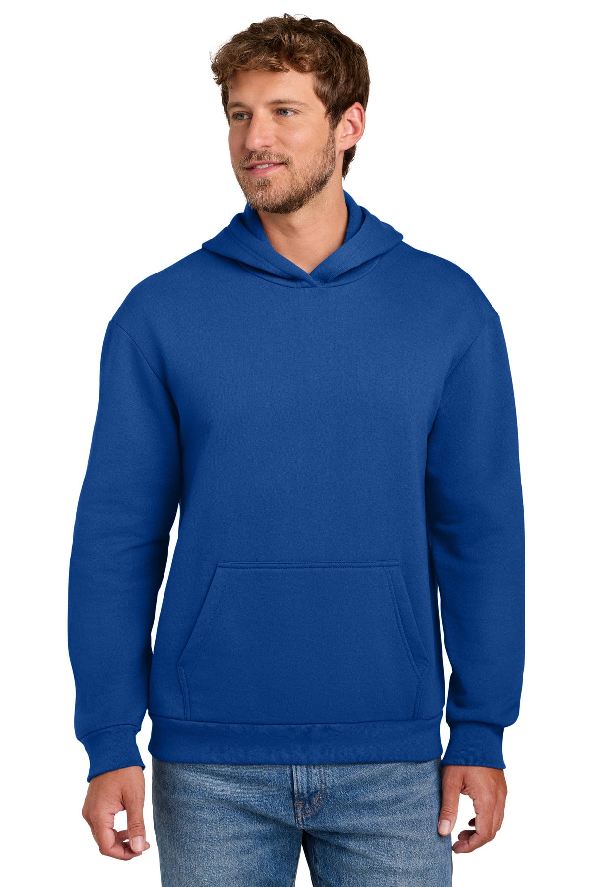 Port & Co Easy Fleece Pullover Hooded Sweatshirt PC68H in True Royal