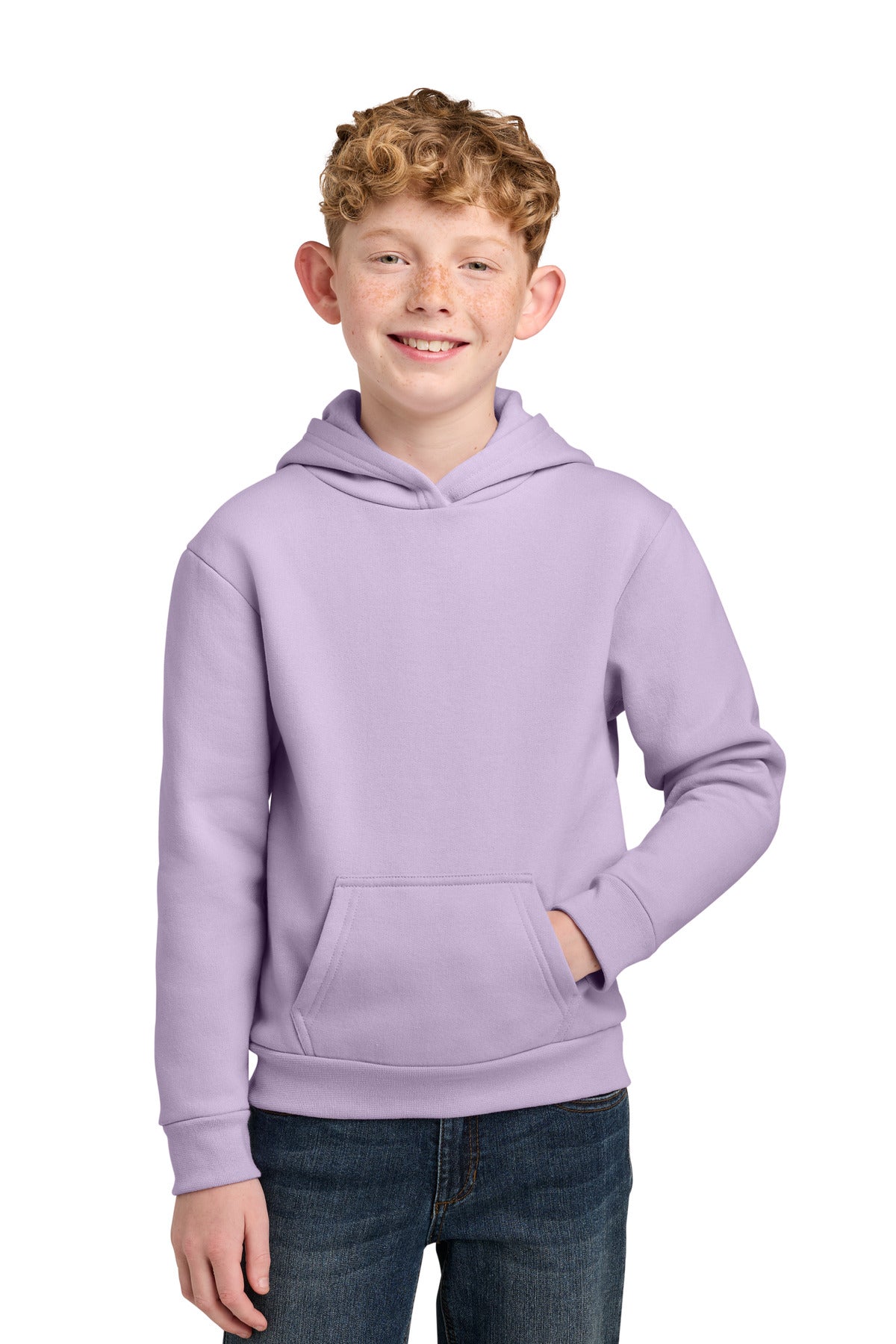 Port & Co Youth Easy Fleece Pullover Hooded Sweatshirt PC68YH in Lavender