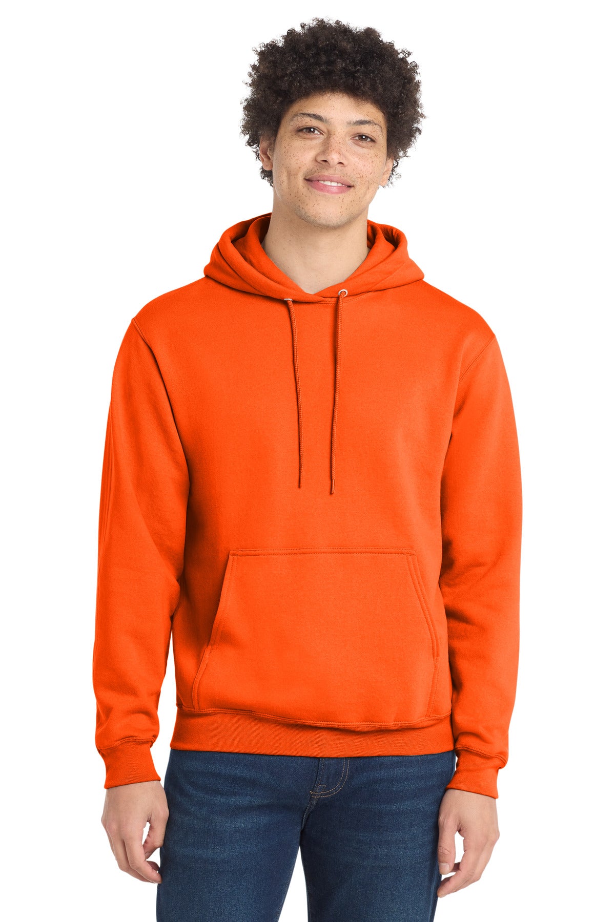 Port & Co Tall Core Fleece Pullover Hooded Sweatshirt PC78HT in S. Orange