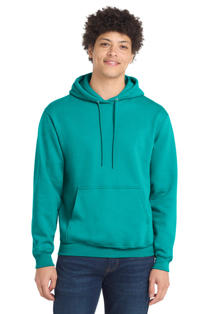 Port & Co Core Fleece Pullover Hooded Sweatshirt. PC78H in Bright Aqua
