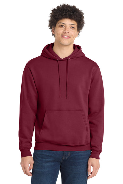 Port & Co Core Fleece Pullover Hooded Sweatshirt. PC78H in Cardinal