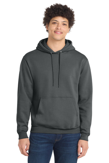 Port & Co Core Fleece Pullover Hooded Sweatshirt. PC78H in Charcoal