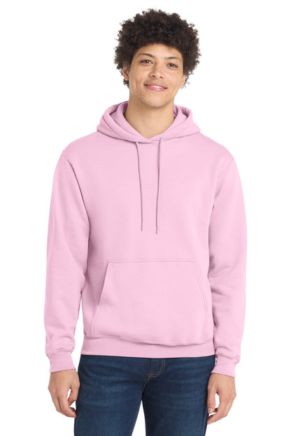 Port & Co Core Fleece Pullover Hooded Sweatshirt. PC78H in Cherry Blossom