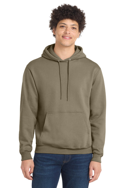 Port & Co Core Fleece Pullover Hooded Sweatshirt. PC78H in Coyote Brown