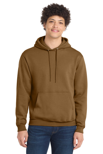 Port & Co Core Fleece Pullover Hooded Sweatshirt. PC78H in Duck Brown