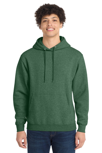Port & Co Core Fleece Pullover Hooded Sweatshirt. PC78H in Forest Green Heather