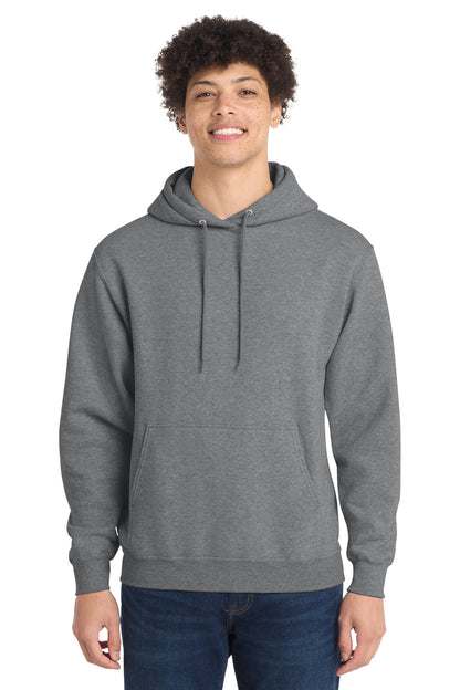 Port & Co Core Fleece Pullover Hooded Sweatshirt. PC78H in Graphite Heather