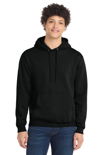 Port & Co Core Fleece Pullover Hooded Sweatshirt. PC78H in Jet Black
