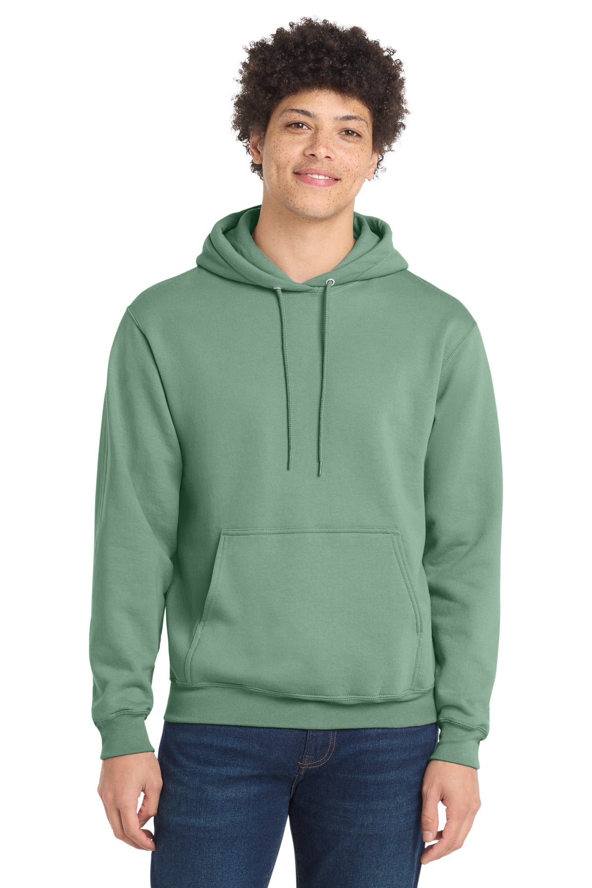 Port & Co Core Fleece Pullover Hooded Sweatshirt. PC78H in Laurel Green