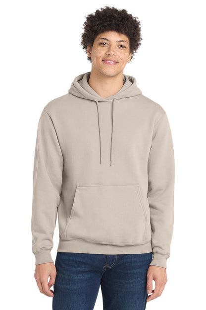Port & Co Core Fleece Pullover Hooded Sweatshirt. PC78H in Light Sand