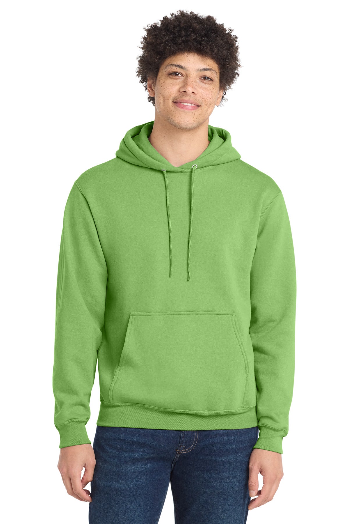 Port & Co Core Fleece Pullover Hooded Sweatshirt. PC78H in Lime