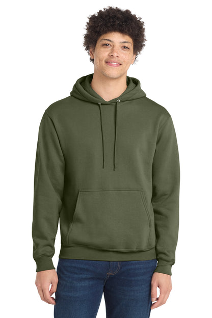Port & Co Core Fleece Pullover Hooded Sweatshirt. PC78H in Olive Drab Green
