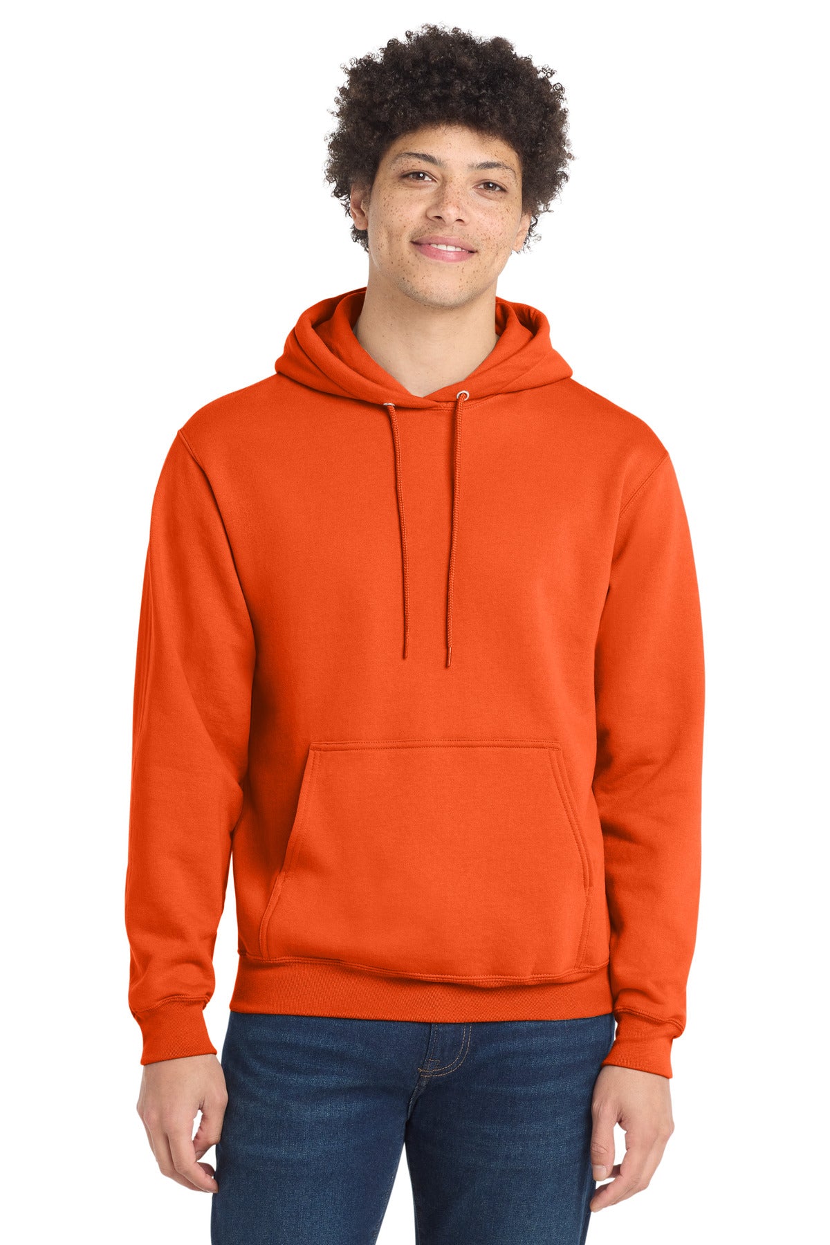 Port & Co Core Fleece Pullover Hooded Sweatshirt. PC78H in Orange