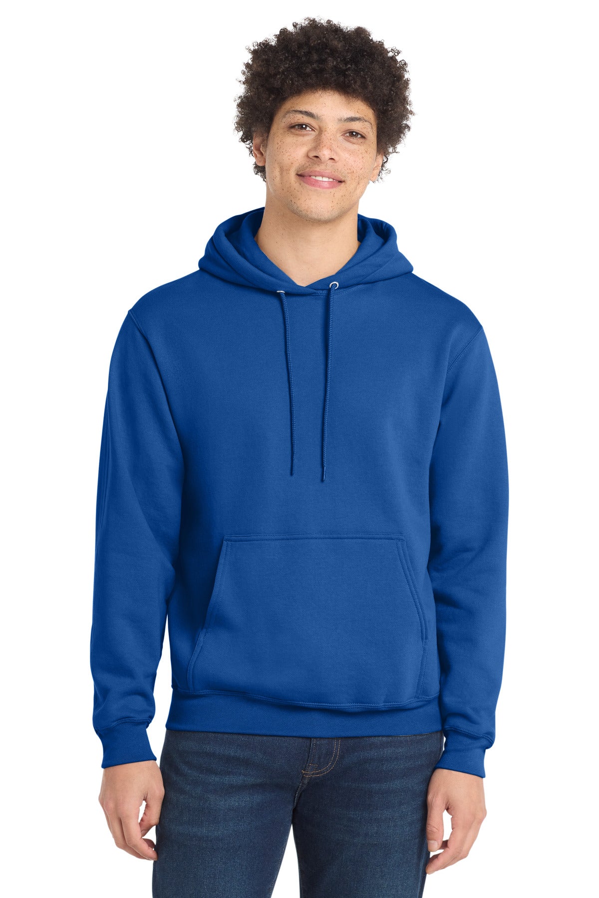 Port & Co Core Fleece Pullover Hooded Sweatshirt. PC78H in Royal