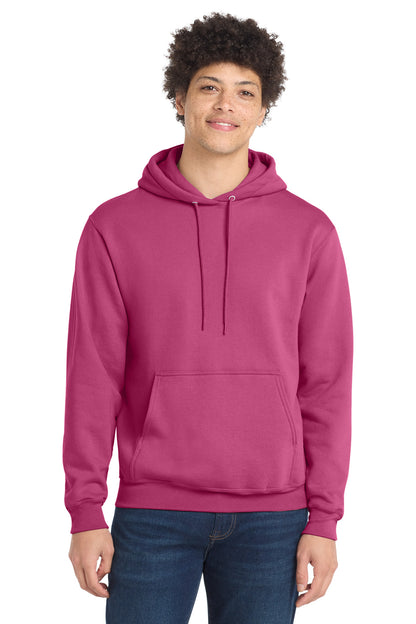 Port & Co Core Fleece Pullover Hooded Sweatshirt. PC78H in Sangria