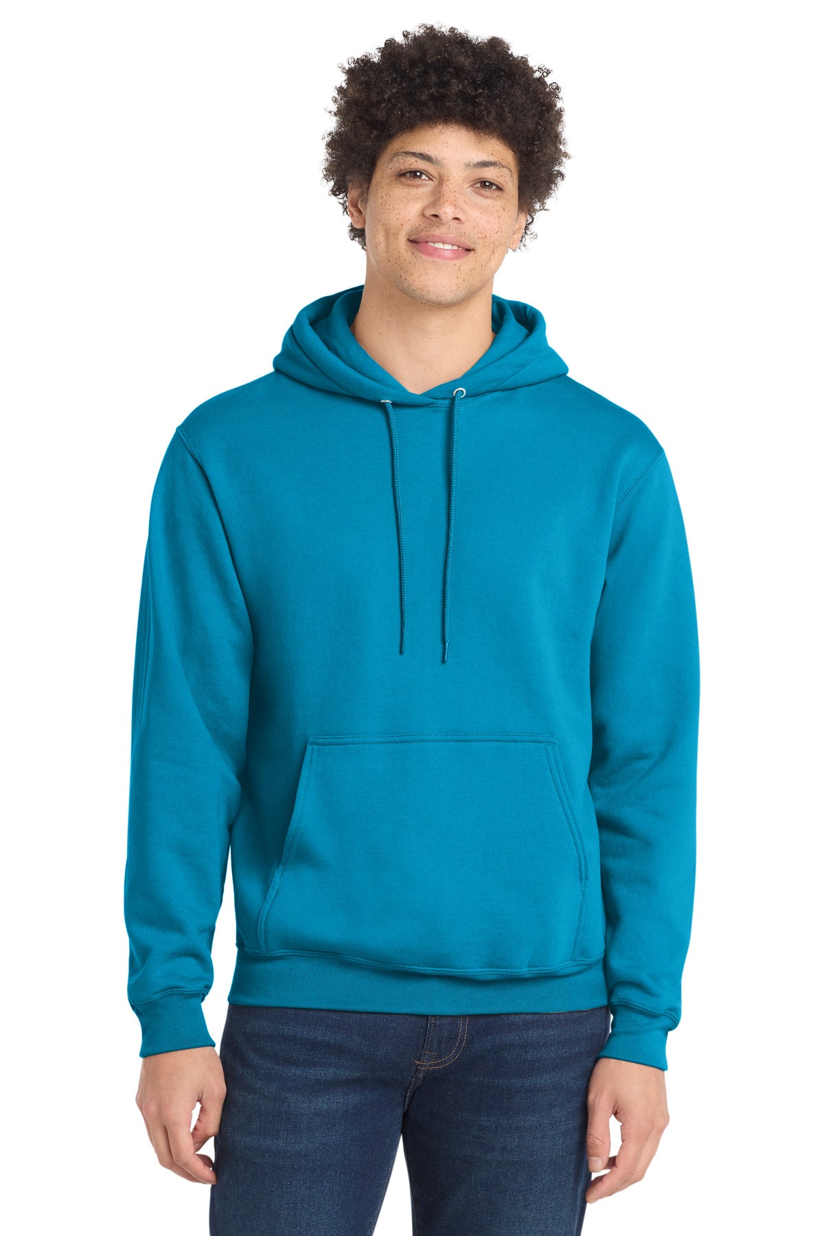 Port & Co Core Fleece Pullover Hooded Sweatshirt. PC78H in Sapphire