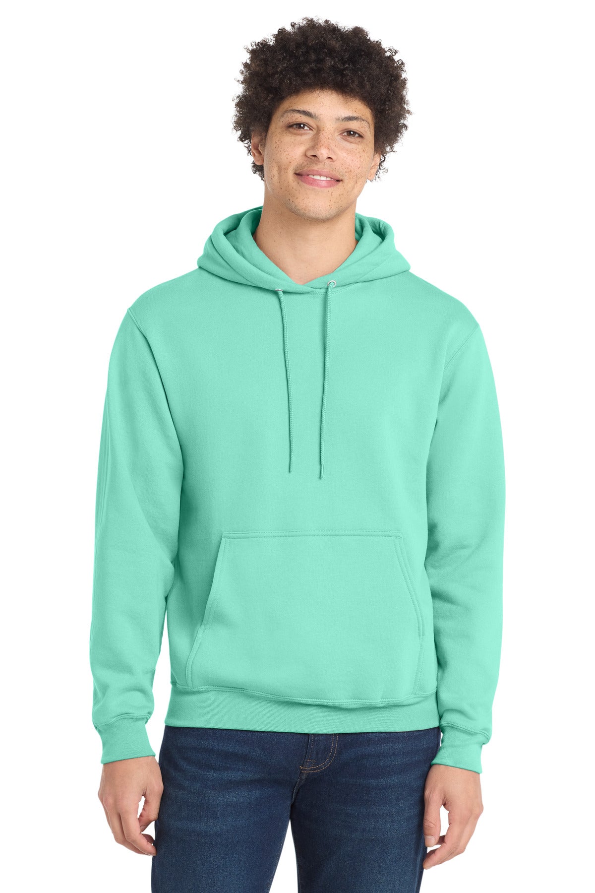 Port & Co Core Fleece Pullover Hooded Sweatshirt. PC78H in True Celadon