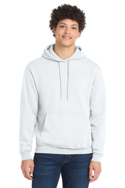 Port & Co Core Fleece Pullover Hooded Sweatshirt. PC78H in White