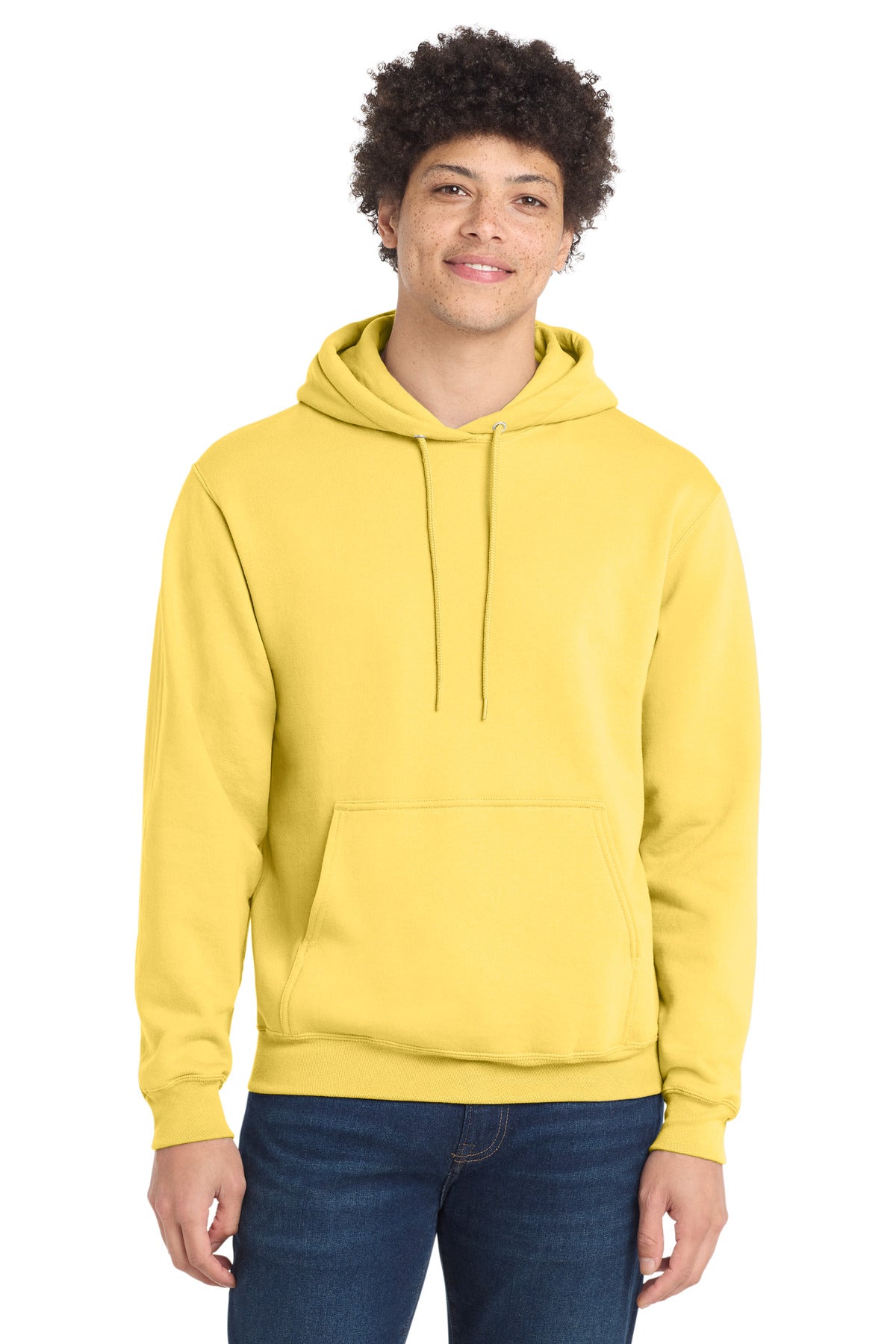 Port & Co Core Fleece Pullover Hooded Sweatshirt. PC78H in Yellow