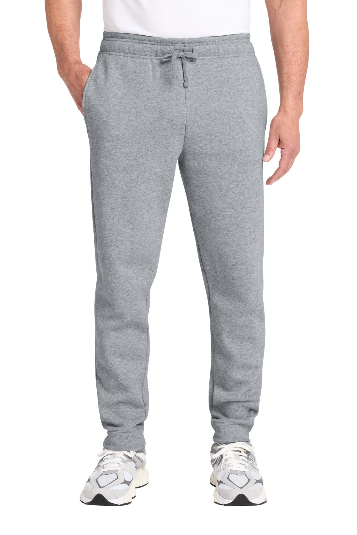 Port & Co Core Fleece Jogger. PC78J in Athletic Heather