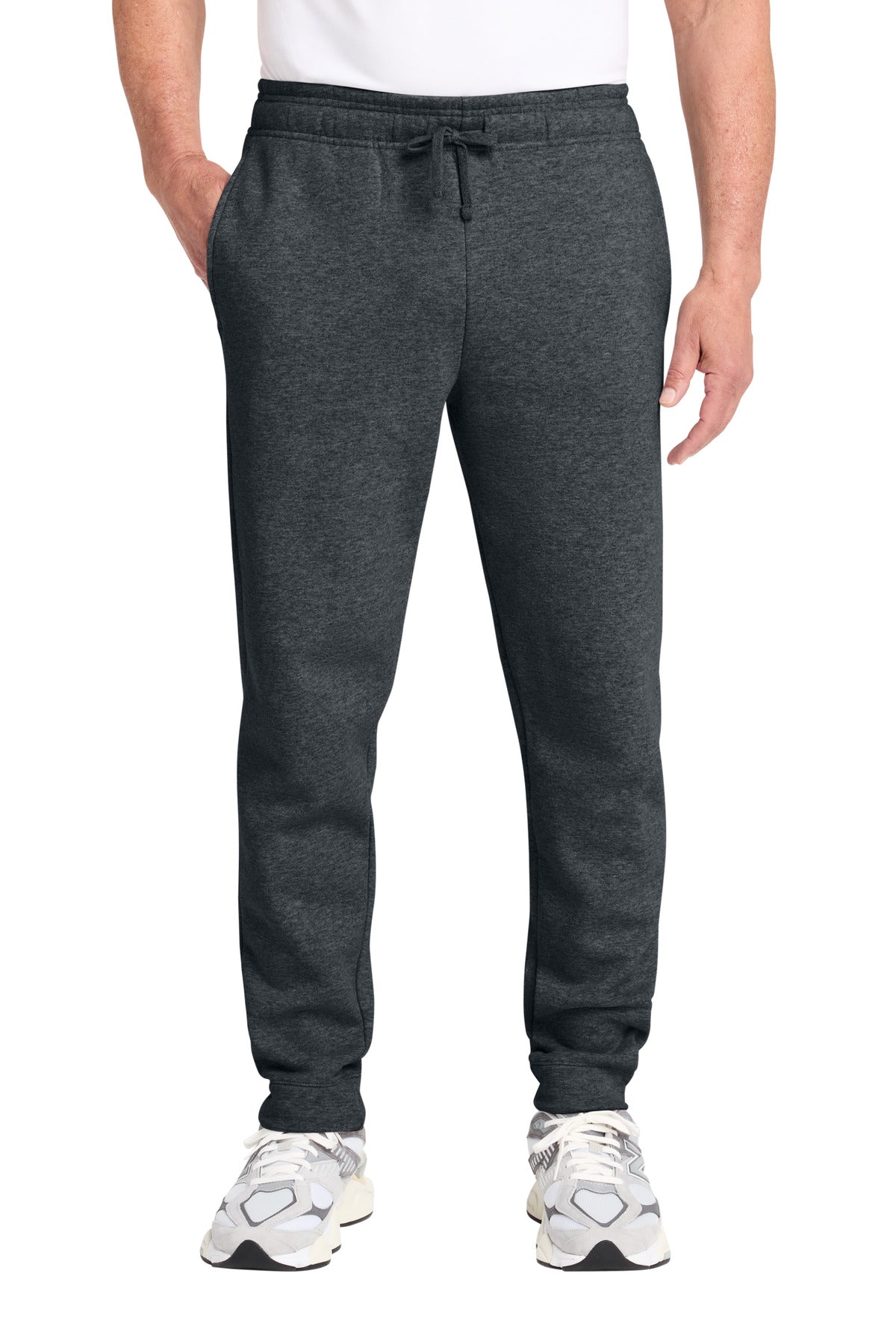 Port & Co Core Fleece Jogger. PC78J in Dark Heather Grey
