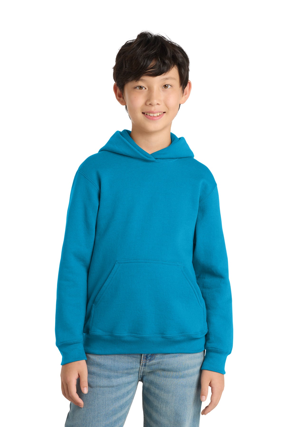 Port & Co Youth Core Fleece Pullover Hooded Sweatshirt PC78YH in Sapphire