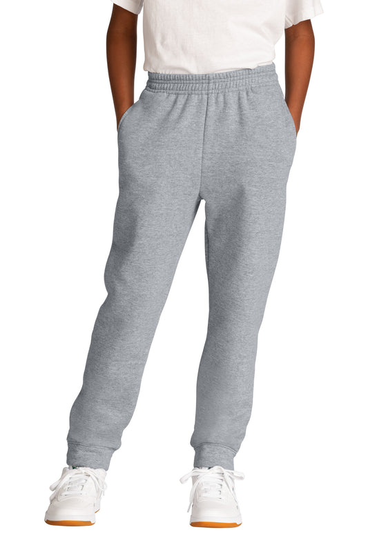 Port & Co Youth Core Fleece Jogger. PC78YJ in Athletic Heather