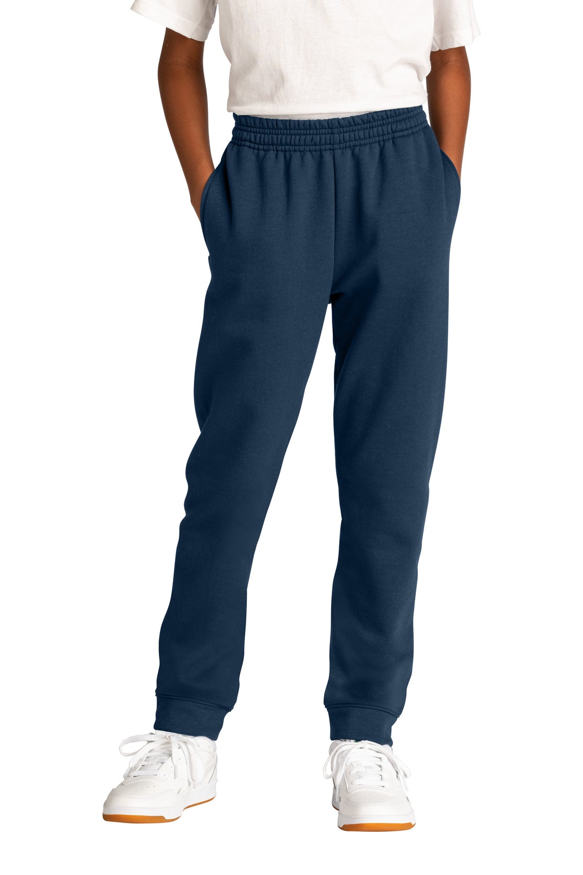 Port & Co Youth Core Fleece Jogger. PC78YJ in Navy