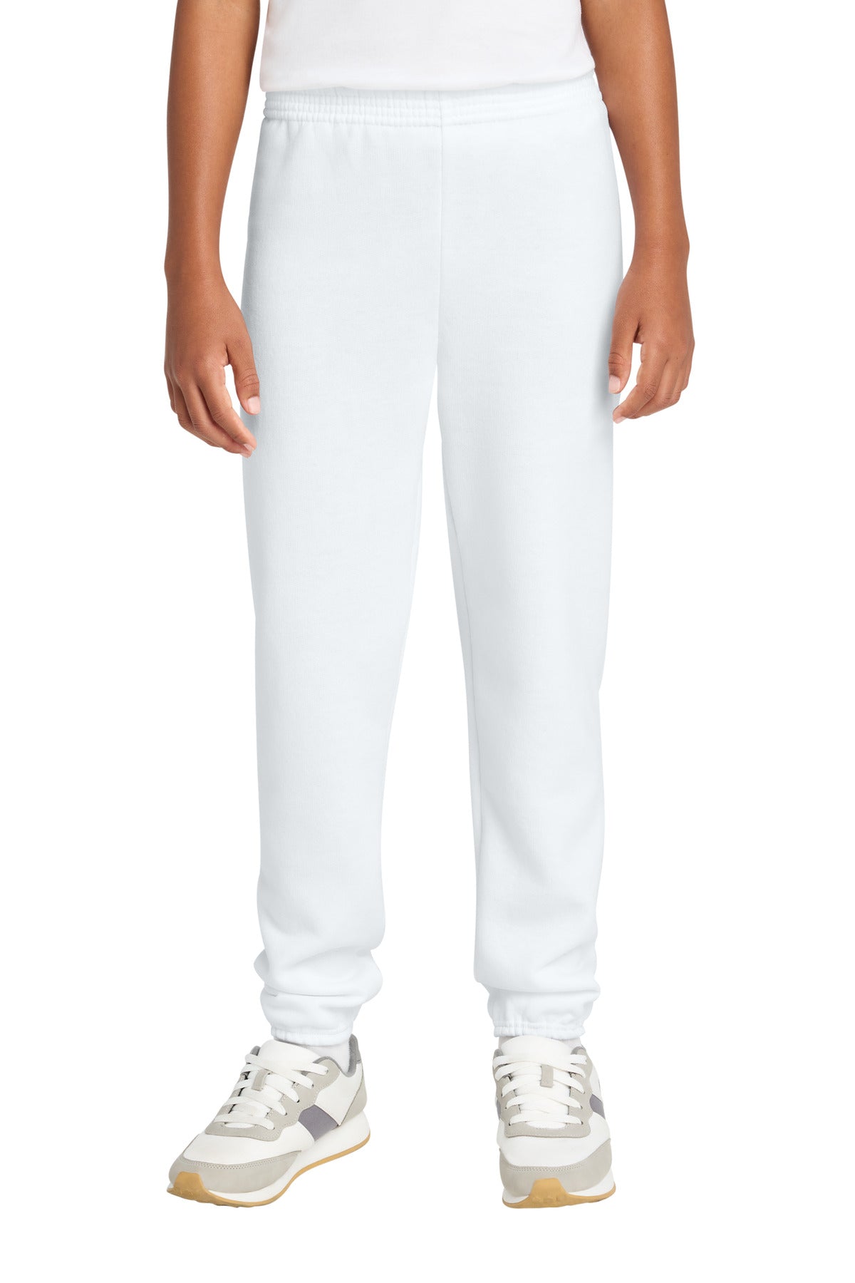 Port & Co Youth Core Fleece Sweatpant PC78YP in White