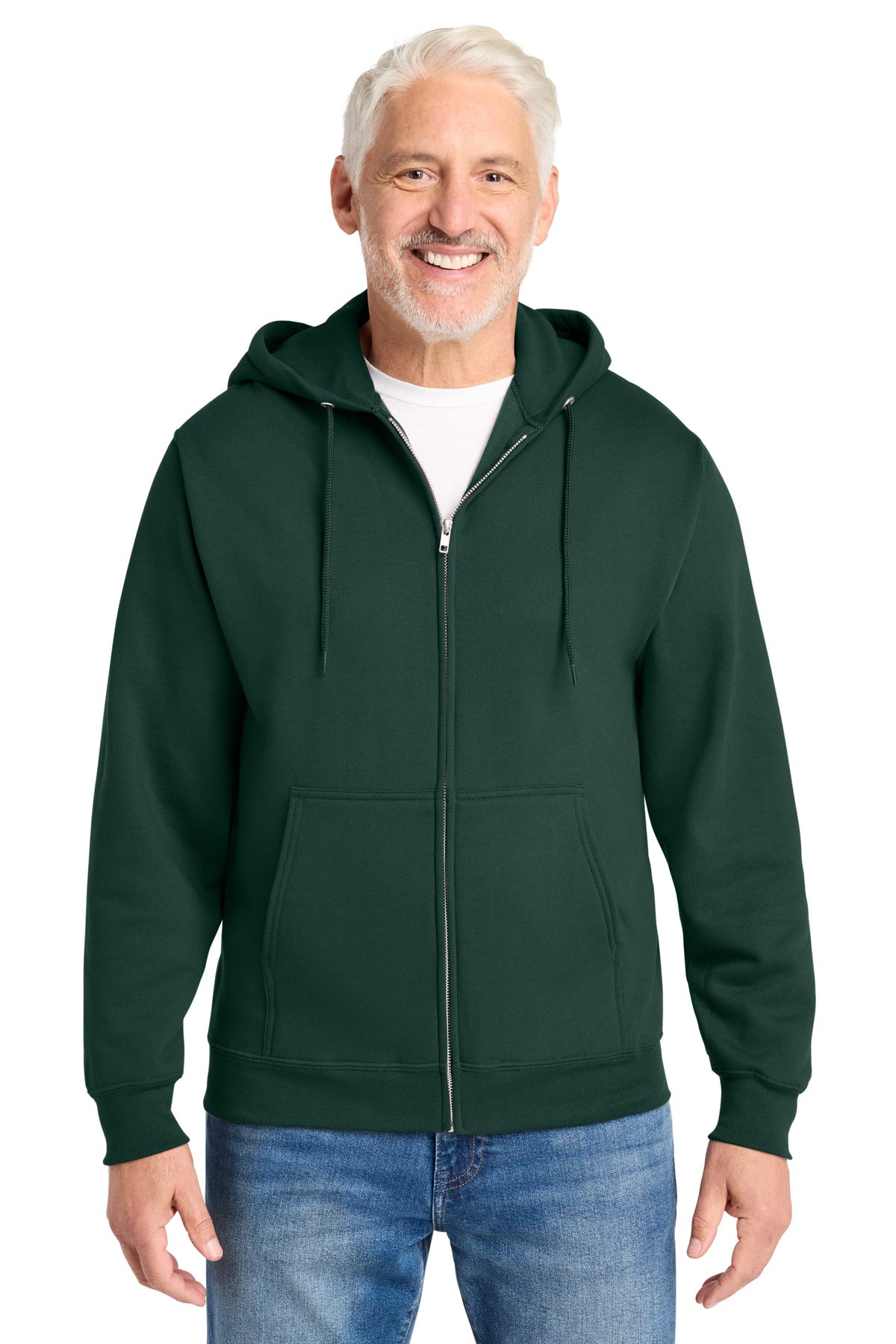 Port & Co Core Fleece Full-Zip Hooded Sweatshirt. PC78ZH in Dark Green
