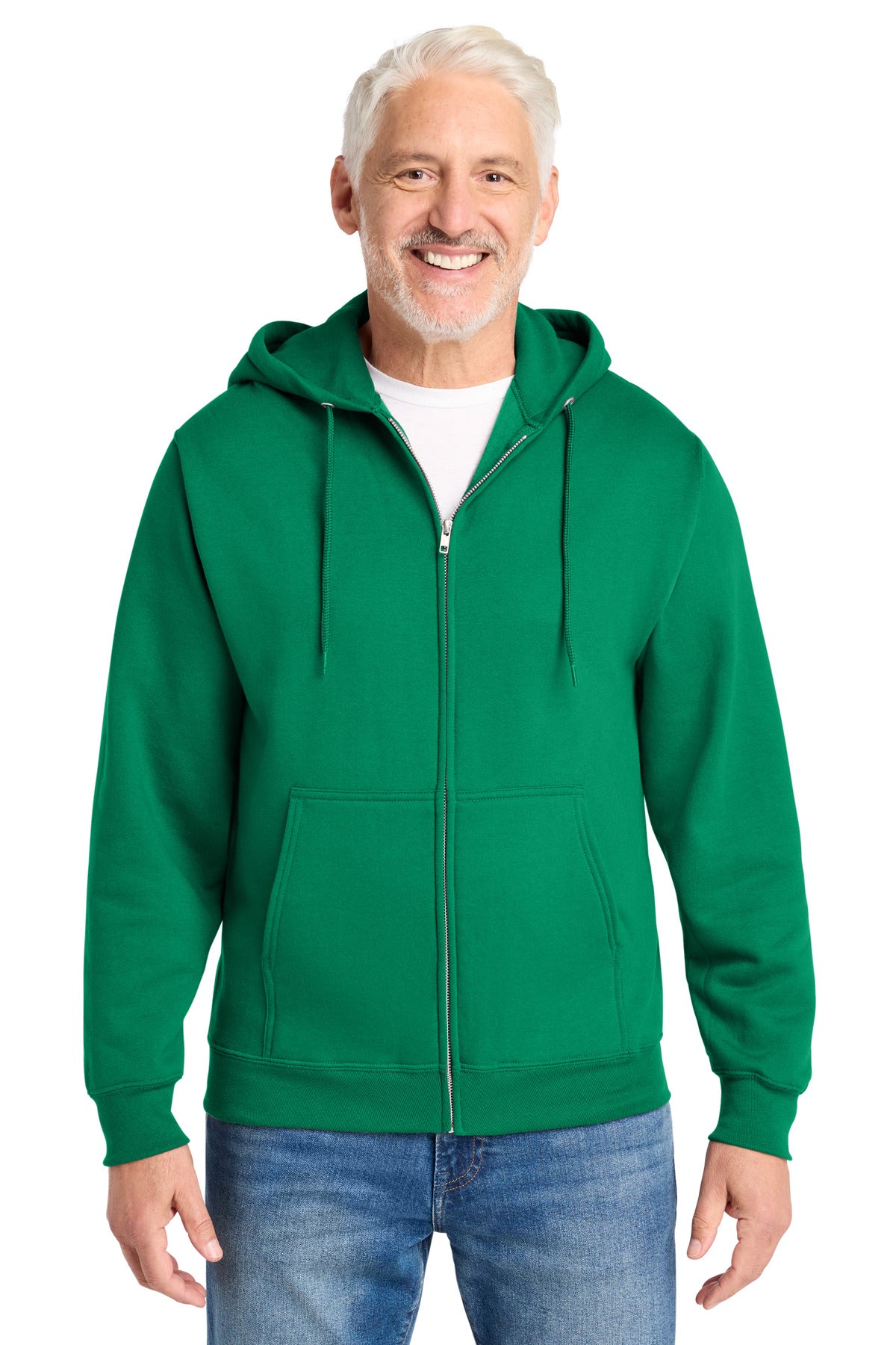 Port & Co Core Fleece Full-Zip Hooded Sweatshirt. PC78ZH in Kelly