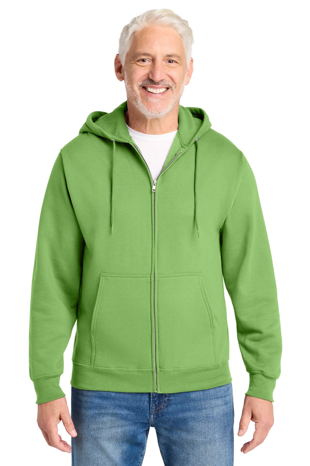 Port & Co Core Fleece Full-Zip Hooded Sweatshirt. PC78ZH in Lime