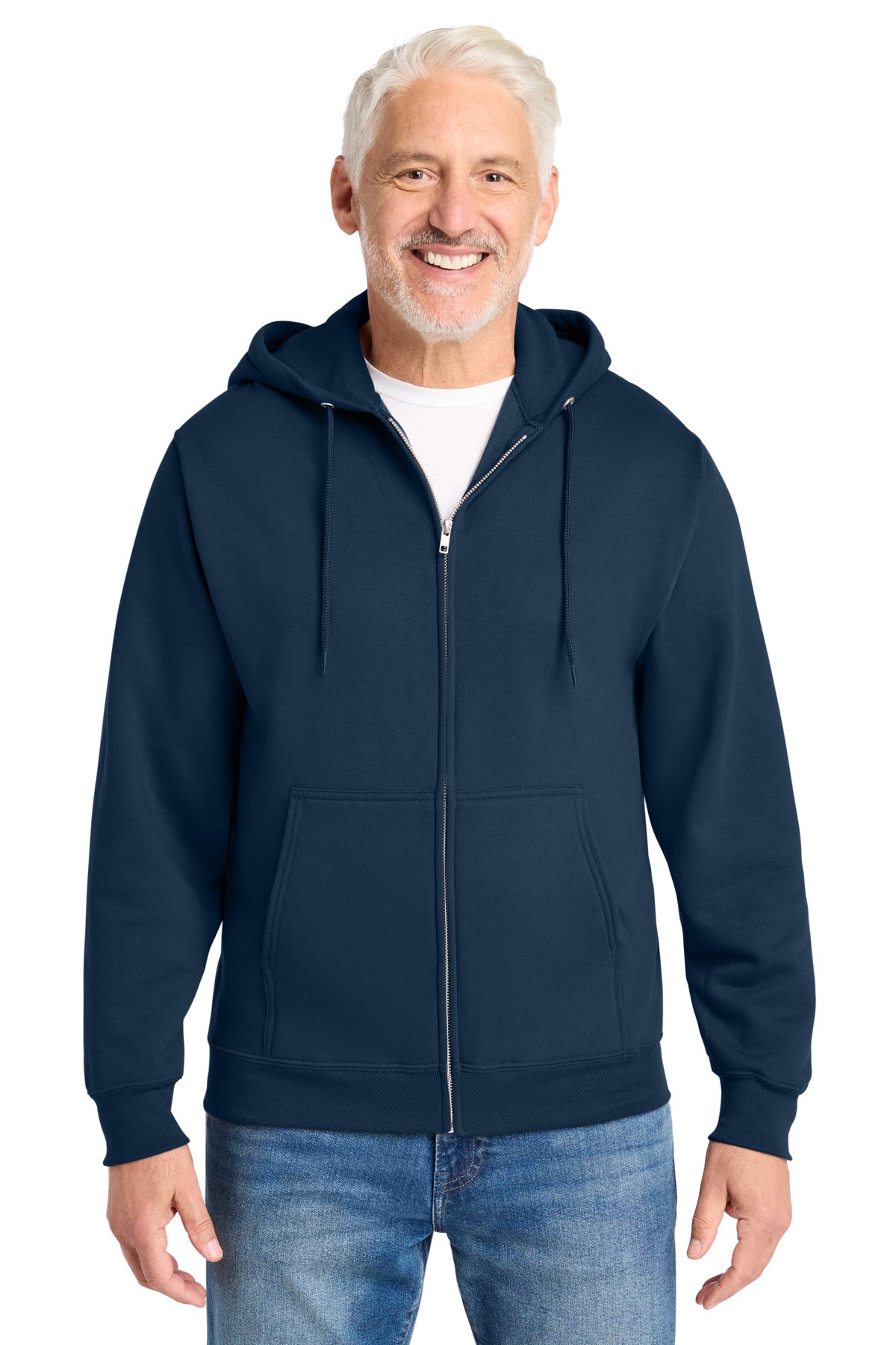 Port & Co Core Fleece Full-Zip Hooded Sweatshirt. PC78ZH in Navy