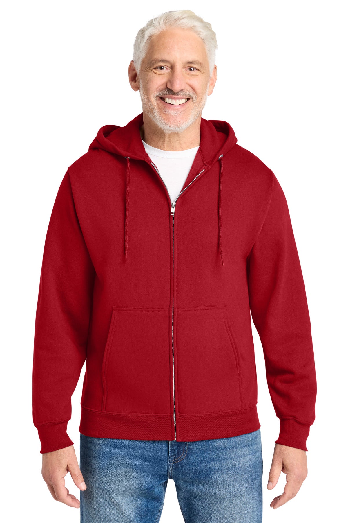Port & Co Core Fleece Full-Zip Hooded Sweatshirt. PC78ZH in Red