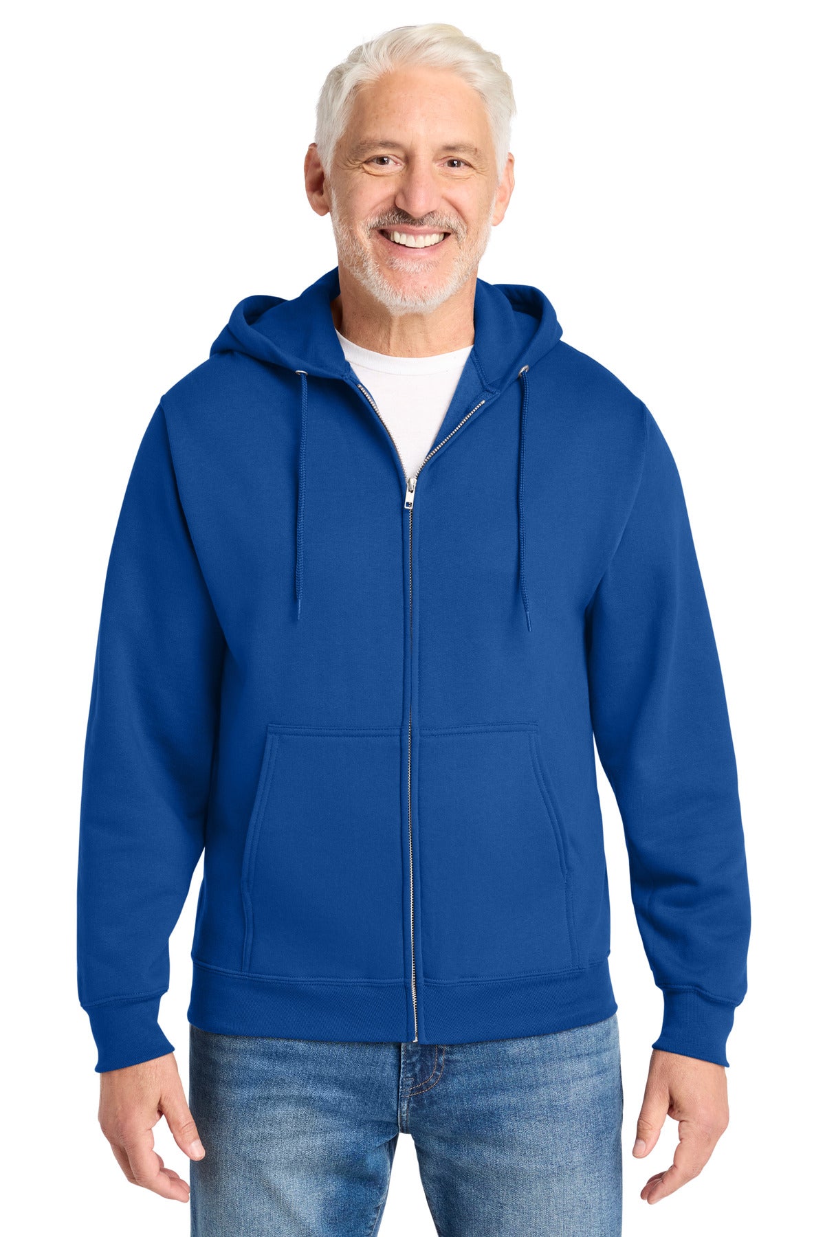 Port & Co Core Fleece Full-Zip Hooded Sweatshirt. PC78ZH in Royal