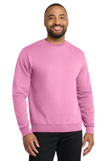 Port & Co Core Fleece Crewneck Sweatshirt. PC78 in Candy Pink