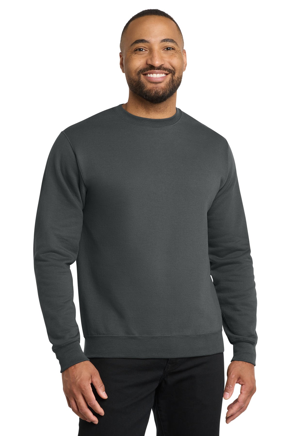 Port & Co Core Fleece Crewneck Sweatshirt. PC78 in Charcoal