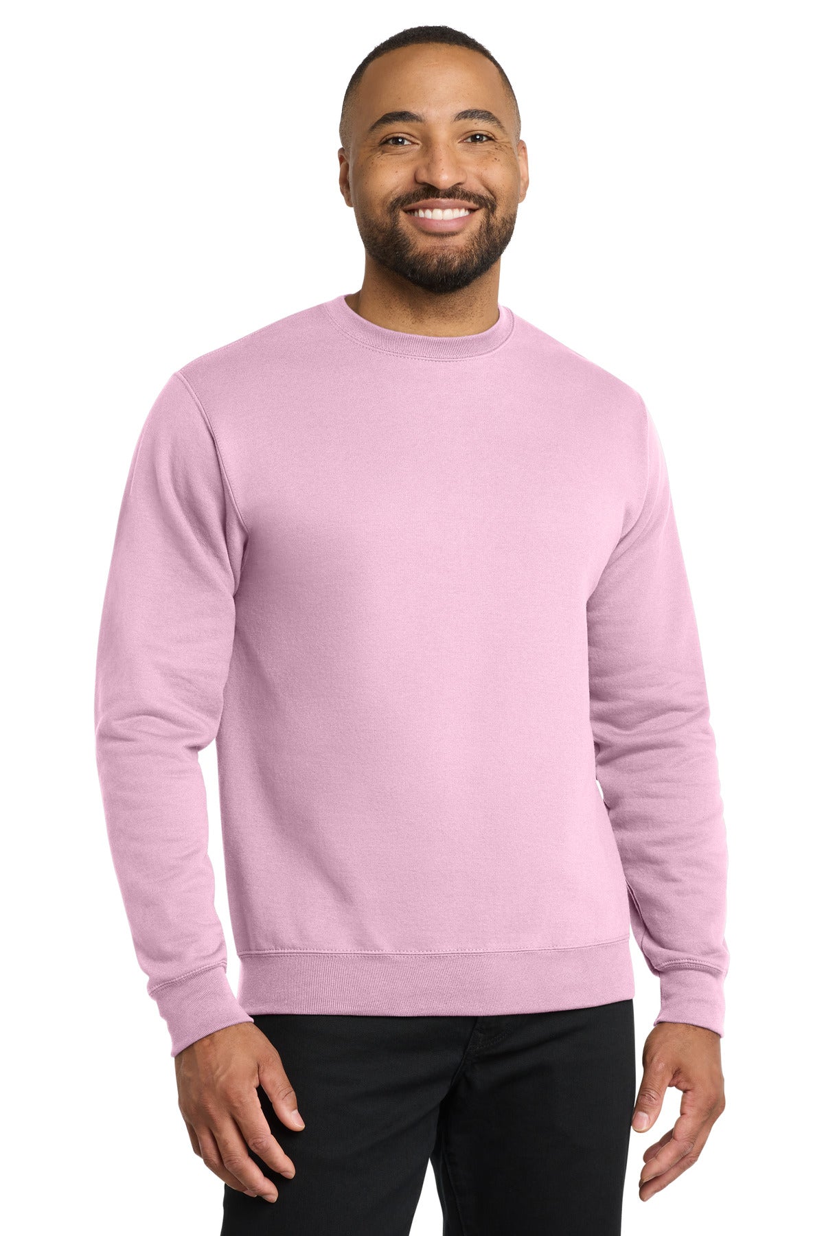 Port & Co Core Fleece Crewneck Sweatshirt. PC78 in Cherry Blossom