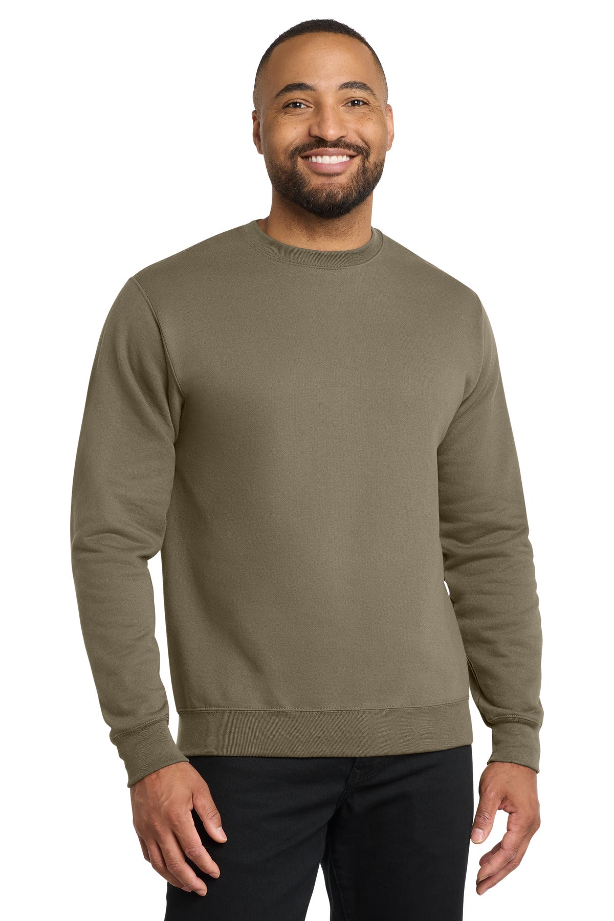 Port & Co Core Fleece Crewneck Sweatshirt. PC78 in Coyote Brown
