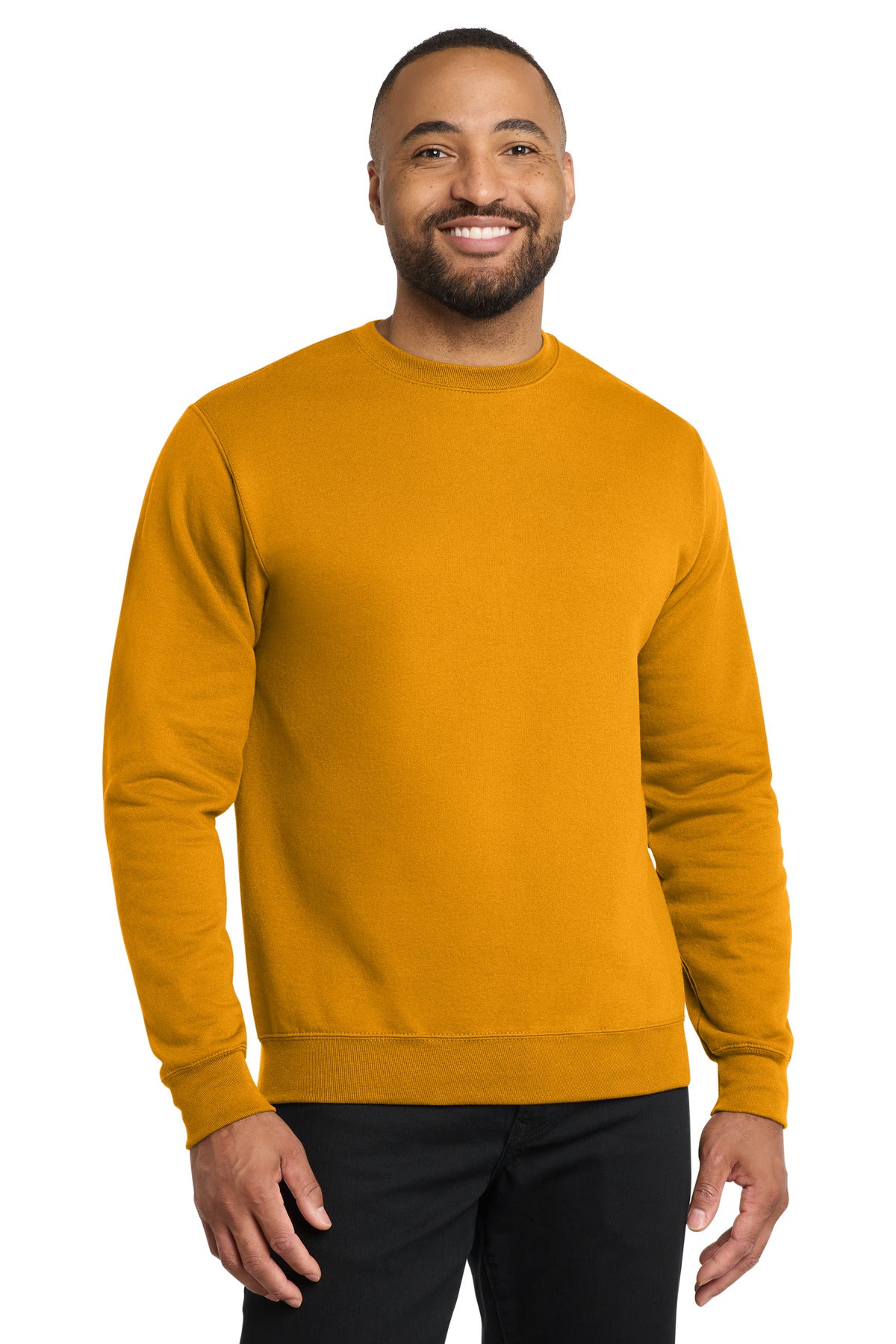 Port & Co Core Fleece Crewneck Sweatshirt. PC78 in Gold
