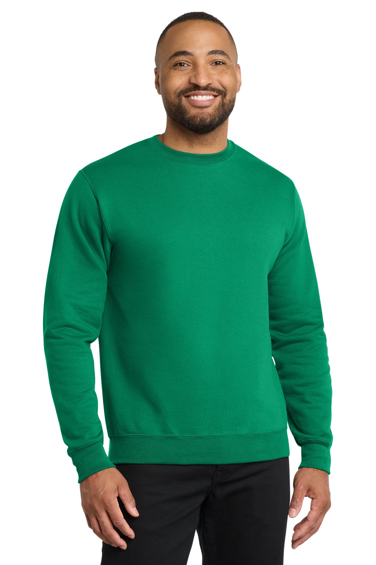 Port & Co Core Fleece Crewneck Sweatshirt. PC78 in Kelly