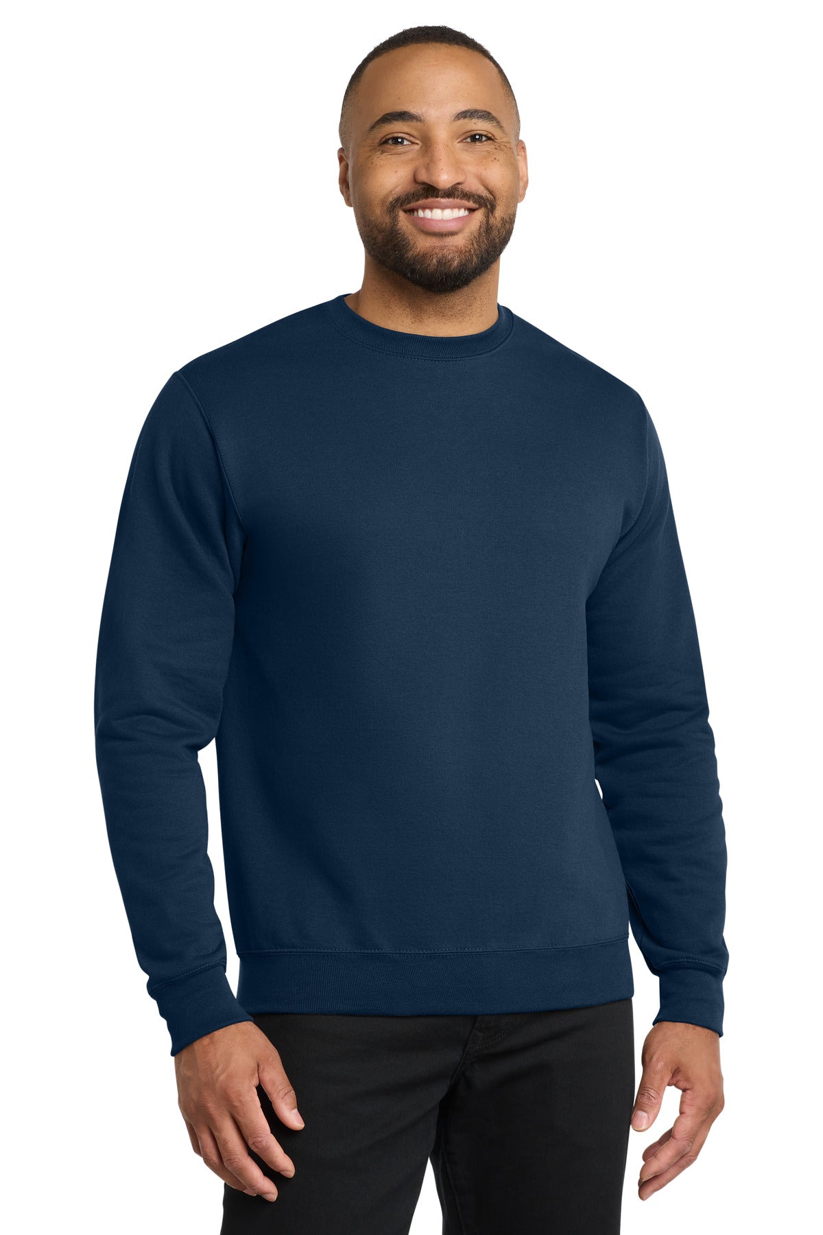 Port & Co Core Fleece Crewneck Sweatshirt. PC78 in Navy