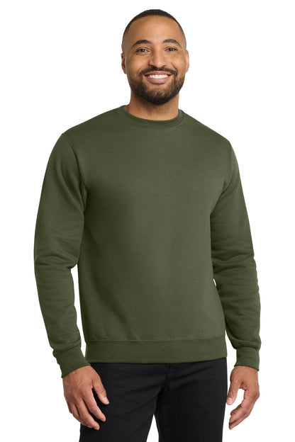 Port & Co Core Fleece Crewneck Sweatshirt. PC78 in Olive Drab Green