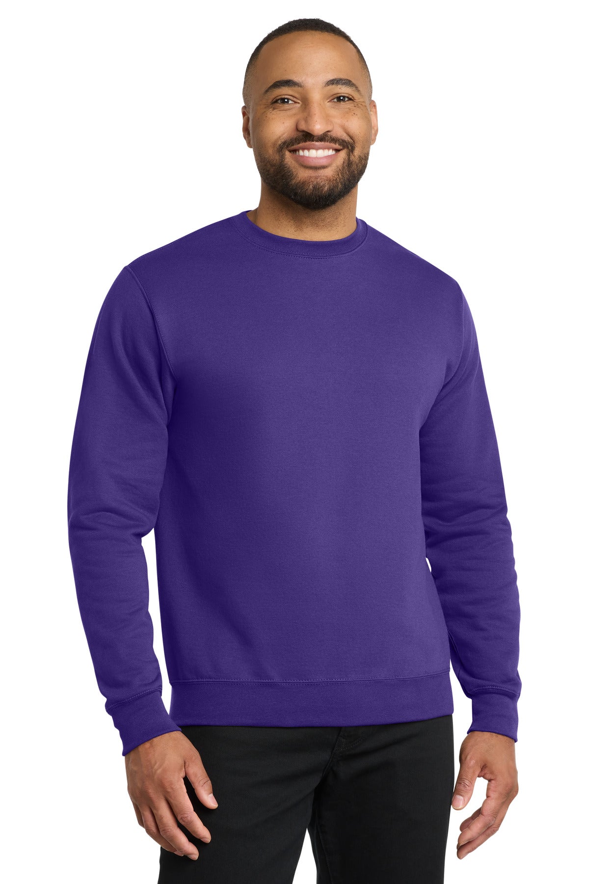 Port & Co Core Fleece Crewneck Sweatshirt. PC78 in Purple