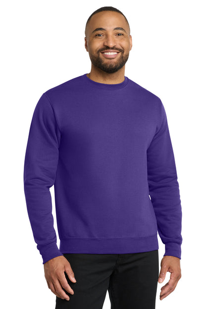 Port & Co Core Fleece Crewneck Sweatshirt. PC78 in Purple