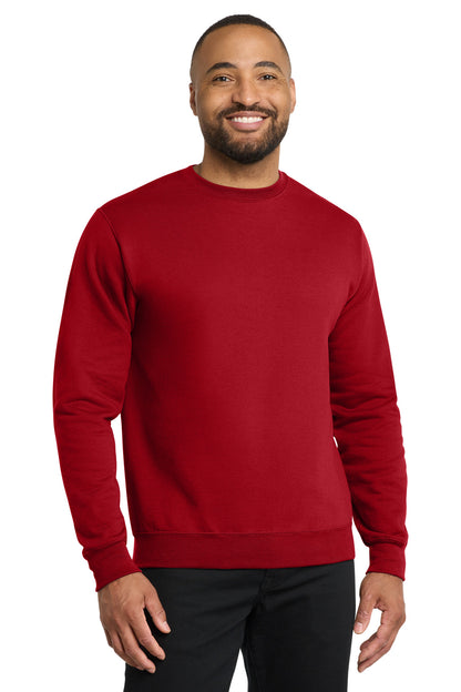 Port & Co Core Fleece Crewneck Sweatshirt. PC78 in Red