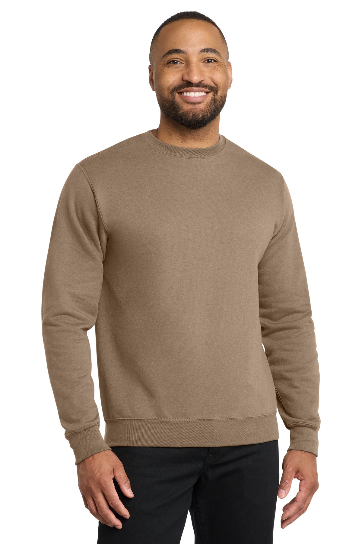 Port & Co Core Fleece Crewneck Sweatshirt. PC78 in Sand