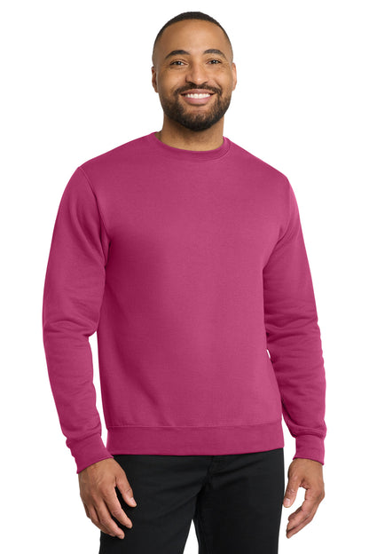 Port & Co Core Fleece Crewneck Sweatshirt. PC78 in Sangria